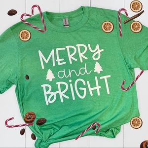 Soft green Christmas tee